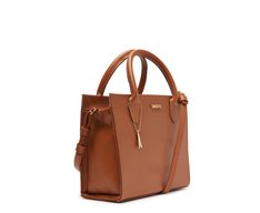 Bolsa Tote Média Pingente Anacapri Preta Marrom