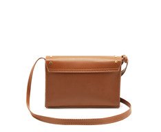 Bolsa Crossbody Pequena Marrom Tachas