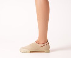 Tênis Slip On Knit Alê Bege