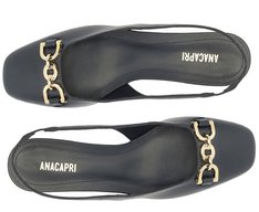 Sapatilha Slingback Bico Quadrado Bridão Azul