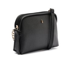 Bolsa Tiracolo Pequena Texturizada Preta