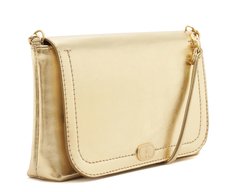 Bolsa Tiracolo Média Lisa Dourada