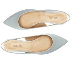 Sapatilha Slingback Bico Fino Azul