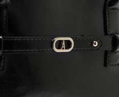 Bolsa Tiracolo Média Verniz Madrid Preta