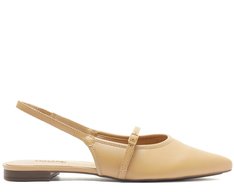 Sapatilha Slingback Bico Fino Bege