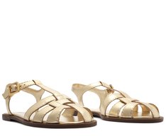 Sandália Tiras Huarache Dourada