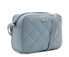 Bolsa Tiracolo Média Matelassê Triangular Arredondada Azul