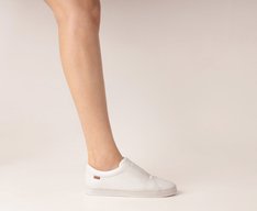 Tênis Slip On Elástico New Branco