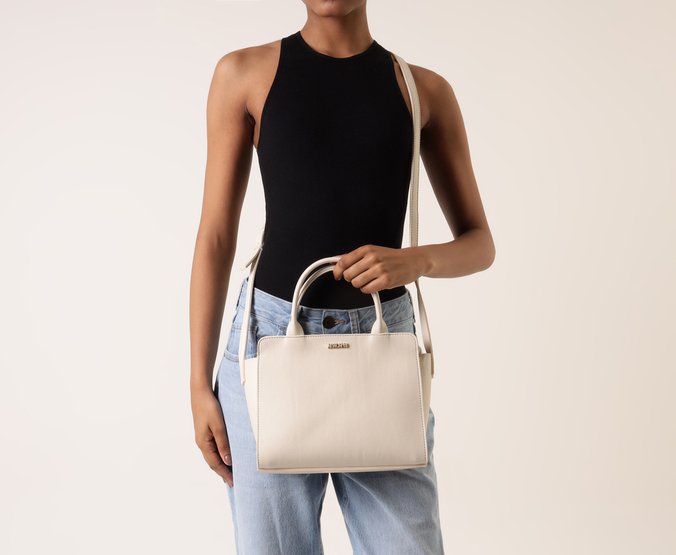 Bolsa Tote Média Basic Branca | Anacapri