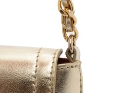 Bolsa Tiracolo Pequena Casual Dourada