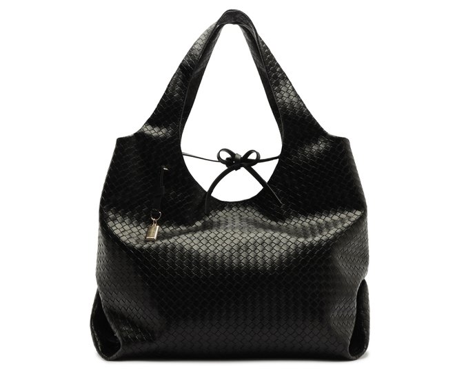 Bolsa Hobo Grande Tressê Preta