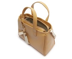 Bolsa Tote Grande Chaveiro Removível Bege