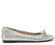 Sapatilha Matelassê Laço Prateada