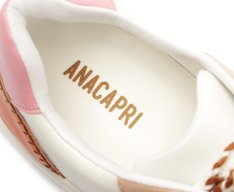 Tênis Pespontos Laranja Ayla Branco