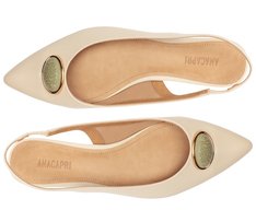 Sapatilha Slingback Pedraria Branca