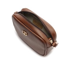 Bolsa Tiracolo Pequena Chaveiro Removível Marrom