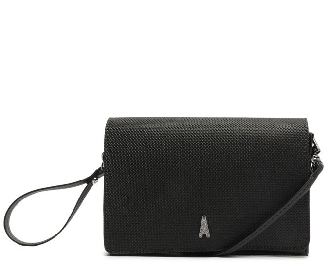 Bolsa Tiracolo Preta Brilho Pequena