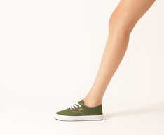 Tênis Sola Texturizada Livia Com Listra Verde