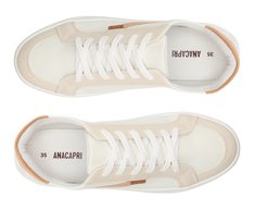 Tênis Faixa Lateral Branco e Marrom