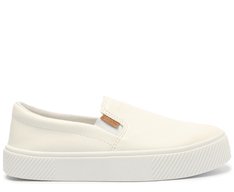 Tênis Slip On Sola Alta Riscada Branco