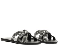 Rasteira Glam Hot Fix Preta