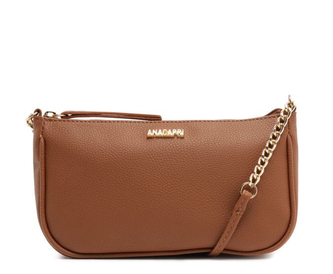 Bolsa Tiracolo Média Glam Marrom