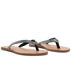 Rasteira Tiras Glam Preto