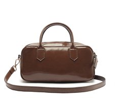 Bolsa Tote Média Bag Charm Tag Marrom