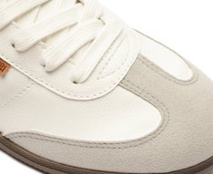 Tênis Sola Escura Chuteira Branco e Cinza