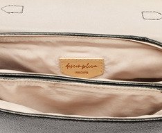 Bolsa Tiracolo Média Com Divisórias Preta