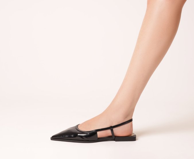 Sapatilha Slingback Carrie Preta
