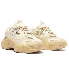 Tênis Chunky Branco e Nude Betina