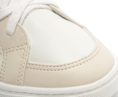 Tênis Faixa Lateral Branco e Marrom