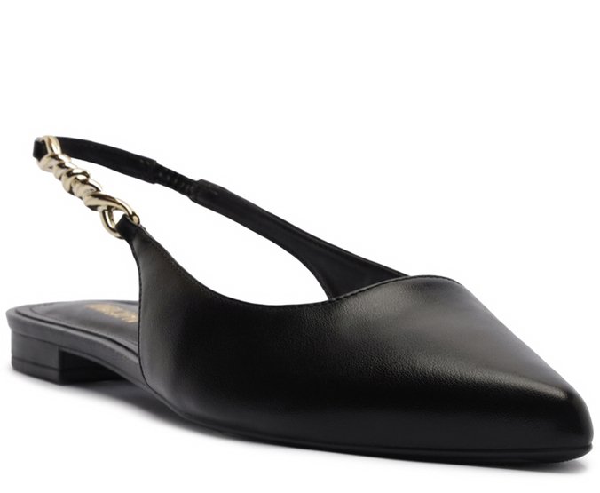 Sapatilha Slingback Bico Fino Preta