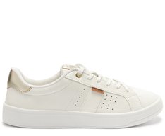 Tênis Pontilhado Basic Branco E Dourado
