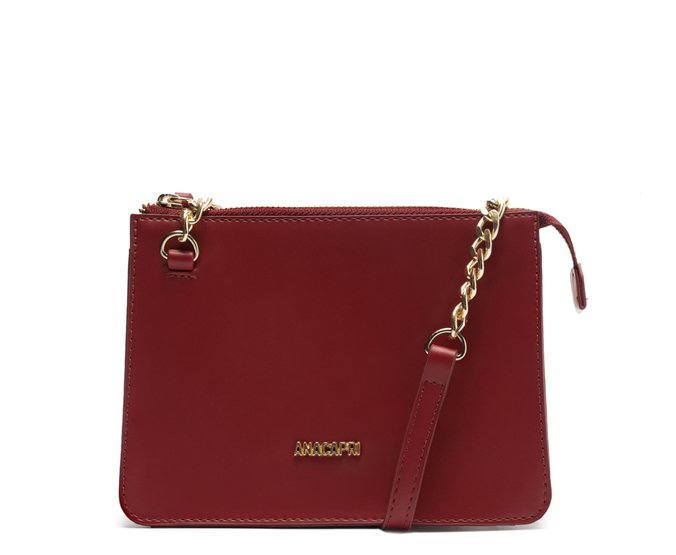 Bolsa Tiracolo Média Alça Corrente Vermelha