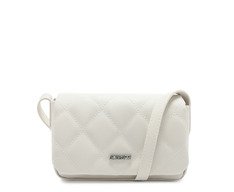 Bolsa Tiracolo Pequena Matelassê Triangular Envelope Branca