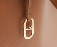 Bolsa Shopping Grande Cápsula Metal Marrom