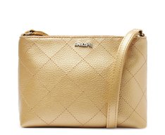 Bolsa Tiracolo Média Matelassê Triangular Dourada
