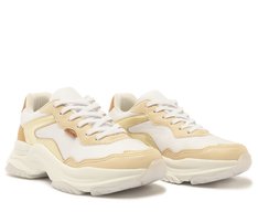 Tênis Chunky Branco Recortes Multineutro Metalizado