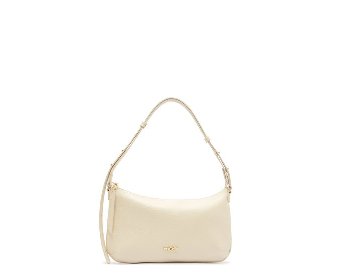 Bolsa Tiracolo Pequena Zíper Branca