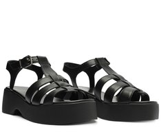 Sandália Flatform Preta Bella