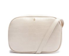 Bolsa Crossbody Média Branca Croco