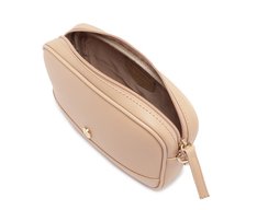 Bolsa Tiracolo Pequena Cápsula Metal Bege