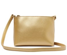 Bolsa Tiracolo Média Matelassê Triangular Dourada