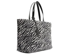 Bolsa Shopping Grande Nylon Fluffy Animal Print
