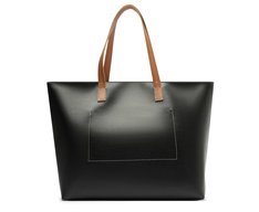 Bolsa Shopping Grande Cápsula Metal Preta