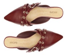 Mule Bico Fino Tiras Roxa