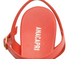Sandália Maxi Salto Bloco Tachas Laranja