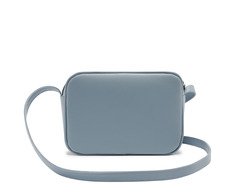 Bolsa Tiracolo Média Matelassê Triangular Arredondada Azul